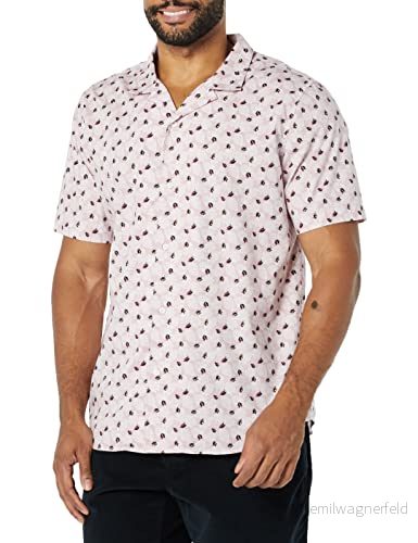Amazon Essentials mäns Slim Fit semesterskjorta, lavendel palmbladtryck, medium 196433223892