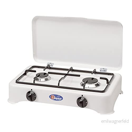 2 brännare gasbrännare gasspis med säkerhetsventil för inomhusbruk CFParker Made in Italy 5326 GPS 8052780600231