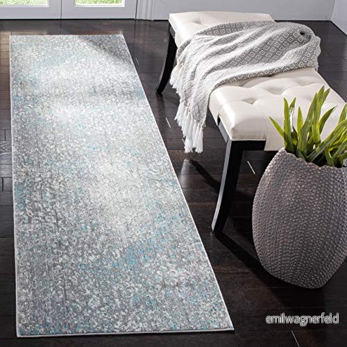 Safavieh Steller Vintage inspirerad matta, polyester, blå, 68 x 243 0,635 cm 889048306400