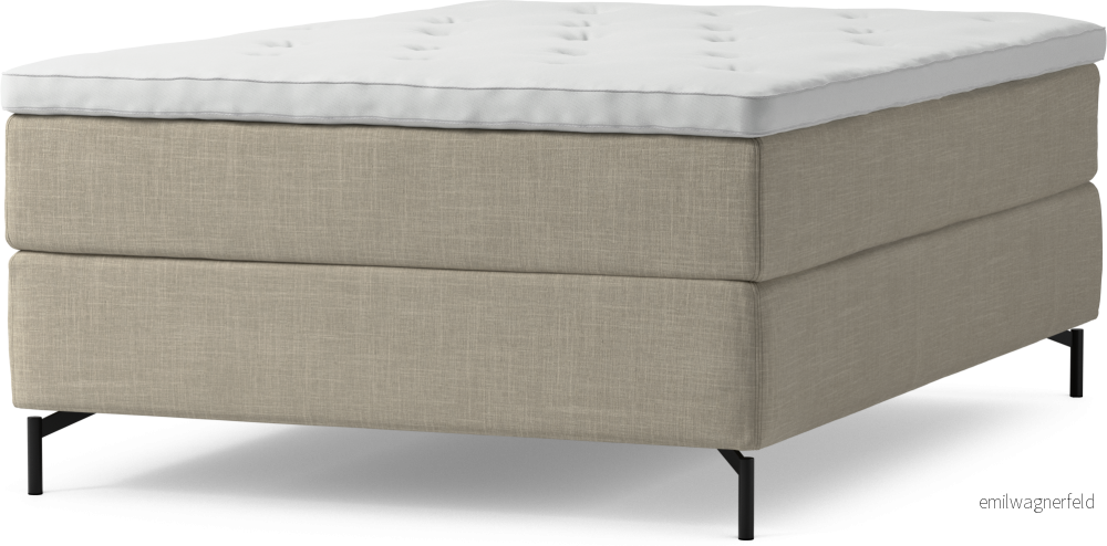 Delux Dream Kontinentalsäng, enkelsäng 140 cm med bäddmadrass och sängben m03Zi