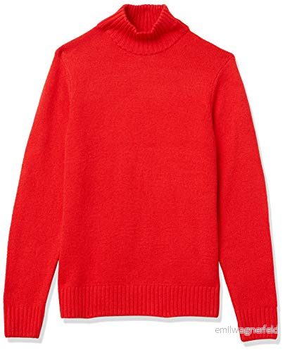 Amazon Essentials Men's Långärmad mjuk tröja med polokrage, Röd, L 195111094892